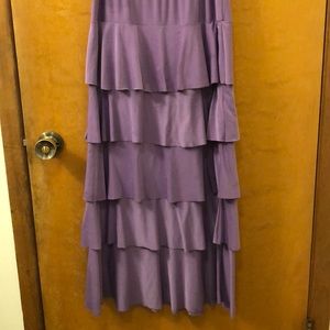 Purple ruffle skirt